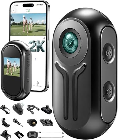 KLYMER Action Cam 2K Ultra HD WiFi, Body Cam con Scheda da 32 GB | Telecamera Moto con Grandangolo da 120° e Accessori Multifunzione, Videocamera per Motocicletta, Ciclismo e Vlogging