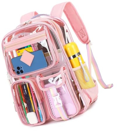 Rucksäcke für Teenager, große Kapazität, Schultasche, klarer visueller Rucksack, lässige Tagesrucksäcke, klare visuelle Darstellung