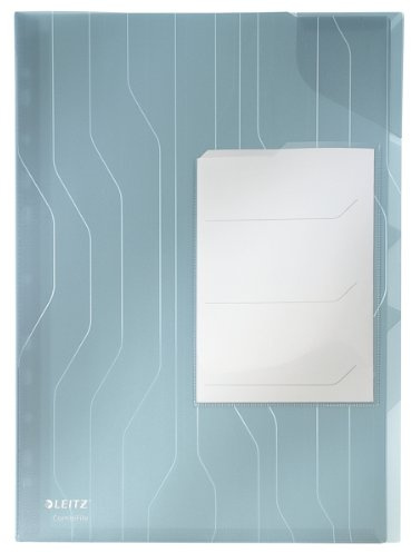 Leitz CombiFile Organisationshüllen-Set, 3 Stück, A4 Format, Blau mit matter Oberfläche, Obere Öffnung, 0,20 mm PP-Folie, 47290035