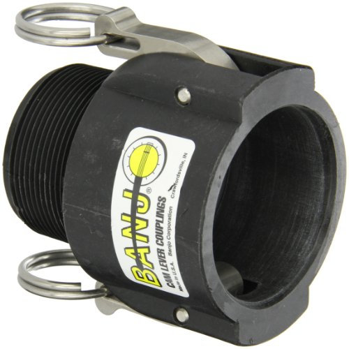 Banjo 200B Polypropylene Cam & Groove Fitting, 2 Female Coupler x NPT Male