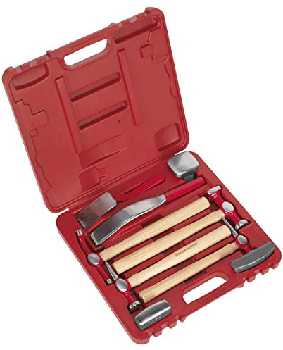Sealey CB58 - Set di martelli e tassi da carrozziere, 9 pezzi