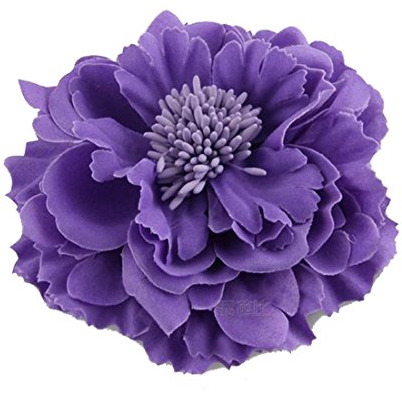 Ansteckblume, Haarblume Haarschmuckin vielen Farben, Haarblüte mit Haarclip und Sicherheitsnadel Lila