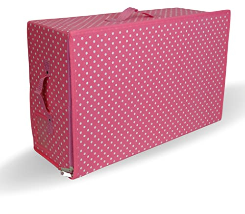 Hoesh UK - Pink Polka Medium Wedding Dress Storage Box With Lid & Acid Free Tissue - Bridal Gown Box, Under Bed Clothes Storage
