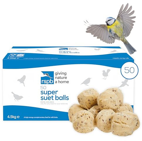 RSPB Wild Bird Food Super Suet Fat Balls, 50 in a Box
