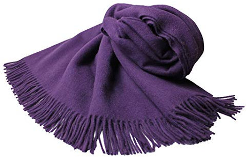 Decke Rotfuchs® Wolle/Kaschmir Kuscheldecke Plaid Wohndecke Winter warm Uni Wolle 145 x175 cm Made in Germany (145 x 175 cm, Dunkelviolett)