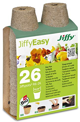 100% BIO Anzuchttöpfe 6cm Ø (26 Stück) - Torf-Anzuchttöpfe