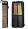 TARTIERY Journal Style Rétro, Sac Housse pour Baguettes Batterie Etui Rembourré avec Poche Extérieure Transport,à L'intérieur 2 Fentes pour Un Maximum 4 Paires s