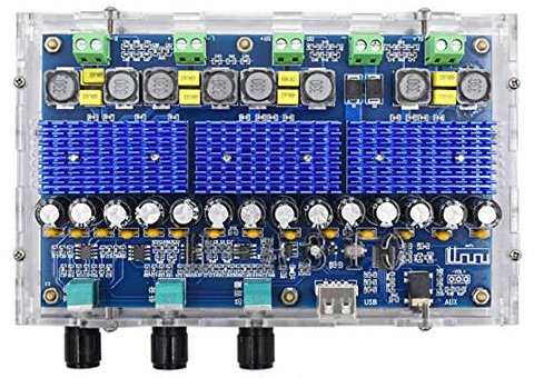 2x50W + 2x100W Bluetooth Digital Power Amplifier Board 4 Channel Dual Bass