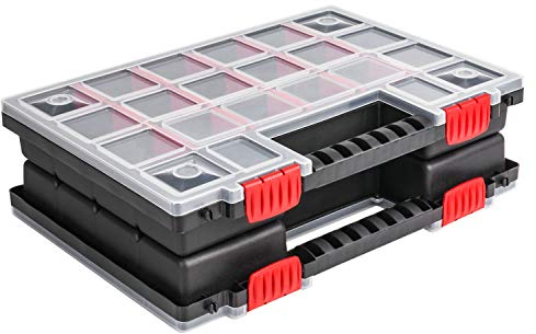 Sortimentskasten Kleinteilemagazin Sortierbox NORS14DUO mit Deckel Sortierkasten