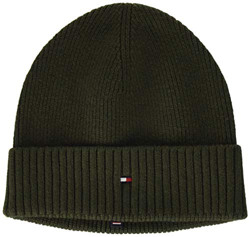 Tommy Hilfiger Herren Mütze Beanie Pima Cotton Beanie OneSize Oliv AM0AM06573
