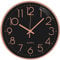 Outpicker Wall Clock Silent Non Ticking Clock 12 Inch Battery Operated Wall Clocks for Living Room Modern Bedrooms Office Kitchen Clock (Black-rose Gold)