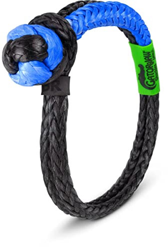 Bubba Rope 176746NGBB-L Grillete sintético resistente de 3/8 pulgadas NexGen PRO Gator Mandíbula de 45 libras con HMPE en azul y negro, accesorio ideal para recuperación y remolque Vehículo atascado