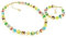 Venetiaurum - Juego de collar y pulsera para mujer con esferas de 10 mm de cristal original de Murano y plata 925 – Fabricado en Italia certificado