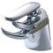 Grifo De Baño Cascada Grifo De Lavabo, Grifo Mezclador Agua Fría Y Caliente, Elegante Monomando Latón Grifos Fregadero, Con Válvula De Cerámica, Estilo Moderno, Negro