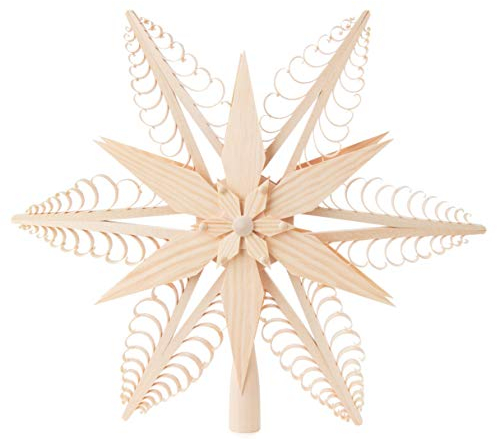 DREGENO Seiffen eG Christbaumspitze Spanstern Natur 31 cm Durchmesser