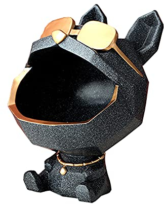 Vinbcorw Bulldoggen-Figur, große Hunde-Statue aus Kunstharz, Skulptur, Heim, Tisch, Welpe, Dekoration, Kleinteile, Behälter, Schlüssel, Süßigkeiten, Aufbewahrungsbox,A2