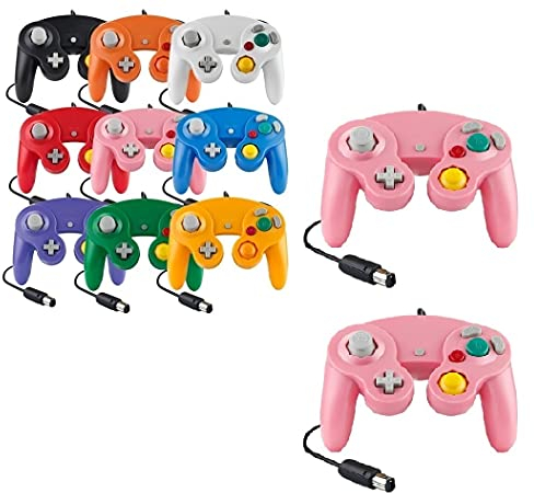 FAIRY TAIL & GLITZER FEE Controller Für Game Cube Weiß und Switch kabelgebunden Gamepad Joypad (Pink) [Video Game]