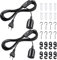 DiCUNO E27 Lampenfassung mit Schalter, E27 Lampensockel mit 4M Netzkabel und EU Stecker, für Lampenaufhängung, Pendelleuchten, Deckenlampen, DIY Projekte, Schwarz, 2er-Pack