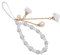 Glitzer Diamant Handykette Strass Blumen Anhänger Telefon Charm Beads Chain Telefon Kette Handy Straps Handgelenkkette Mobile Phone Schlüsselband Hängende Schnur Handy Schmuck für Frauen Damen,Weiß