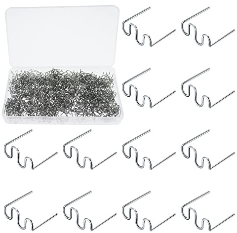 GZkushi Kunststoff Schweißgerät Heftklammern 0.8mm mit Box, 500 Stück | Wellig, Metall, für Kunststoff Schweißen Reparatur, Autostoßstangenreparatur, Karosserieschweißen