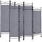 DEUBA® 2er Set Trennwand 180x160cm 4 teilig Blickdicht Freistehend Faltbar Stabil Wohnzimmer Schlafzimmer Büro Raumteiler Spanische Wand Paravent Grau