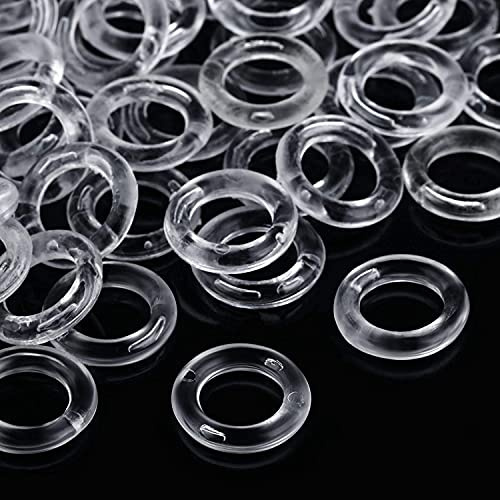 100 piezas de anillas para persianas enrollables, anillas O reutilizables de plástico para persianas enrollables (transparente, 13 mm) Diseño agradable