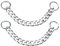 Create idea 2 STÜCKE Schuhanhänger Kette Metall Stil DIY Dekoration Schuhanhänger Zubehör für Sandalen Freizeitschuhe Geburtstagsfeier Silber