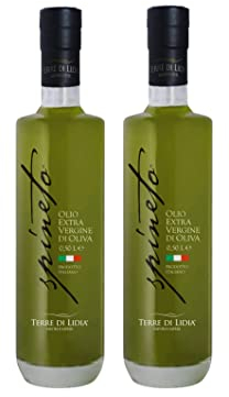 Terre di Lidia - Olio extravergine di oliva - 2 bottiglie in vetro da 0,50 L (1 L) - Filiera corta, Campagna 2024/2025, Estratto a freddo - Varietà Coratina, Gusto intenso - Produzione 100% italiana