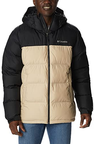 Columbia Pike Lake Hooded Jacket, Doudoune À Capuche Homme, Ancient Fossil/Black, Taille S