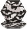 Unique 23652 Foil Stamped Hexagonal Paper Plates-23.5 cm-Silver Bats Halloween Party-8 Count (Pack of 1), Multicolour