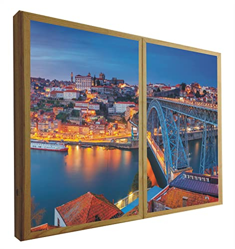 CCRETROILUMINADOS Falsche Dekorative Fenster Hintergrundbeleuchtung Brücke Don Louis I Porto