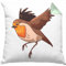 Trendation Rotkehlchen Vogel Kissen mit Füllung 40x40 Geschenk Grafik Geschenkdiee für Rotkehlchen-Liebhaber (Grün)