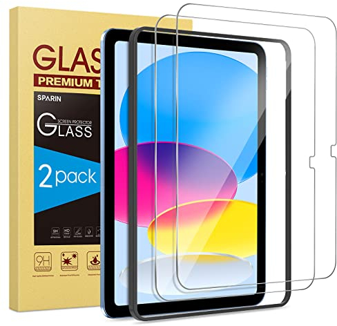 SPARIN 2 Stück Schutzfolie für iPad 11/10. Generation, iPad (A16) 11 zoll 2025/10,9 zoll 2022, 9H Härte Kratzfest Panzer Schutz Glas Folie