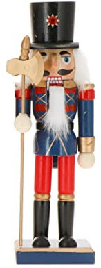 TIMSTOR - Schiaccianoci Soldatino Nutcracker con Ascia 24cm Legno Decorazione Natalizia