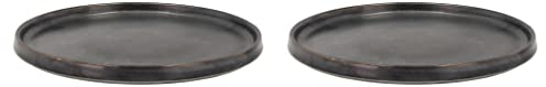 Villa Collection Fjord Speiseteller Dia 26,5 x 1,9 cm 2 Stck. Schwarz metallic