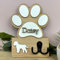 MadeAt94 Personalised Dog Paw Print Lead Holder Pet Owner Coat Hook Dogs Lovers Gif