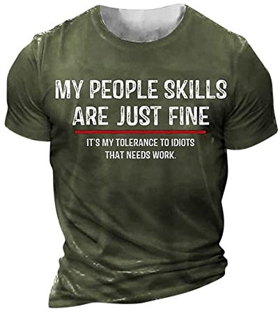 T Shirts for Men Uk Crew Neck Pattern Letter Print Raglan Sleeves Summer T Shirts Short Sleeve Papa Tops Comfortable Vacation Tops T Shirts Men Vintage Graphic Tees