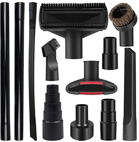 12 Pcs Universales para Aspiradora Adaptador de Manguera Aspiradora de Plástico Seco y Húmedo 1-1/4 Pulgadas con Varita de Extensión Caballo Flexible Para Household Vacuum Cleaner Accessories