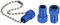 Flintronic Messing-Adapter, 3 Stück Fahrradventil Adapter aus Messing, Fahrrad Autoventil Ventiladapter, Ventiladapter Fahrrad Autoventil mit Dichtring, Blau