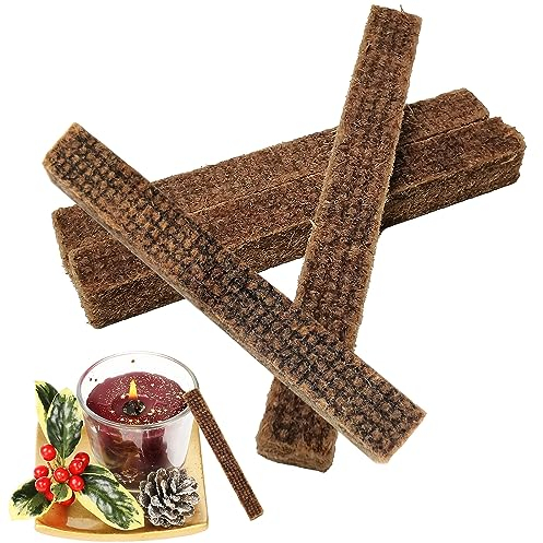 Dauerdocht für Kerzenreste, Waldspring Dauerdocht für Wachsfress, 1 * 1cm, Länge 9cm Kerzenrestefresser Indoor Dauerdocht, Für Kerzenfresser Outdoor, Betonfeuer, Schmelzlicht (4 Stück)