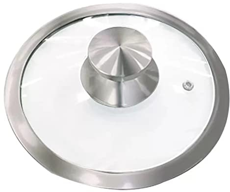 Coperchio della Padella Coperchio della Padella in Vetro temperato Sostituzione Universale Trasparente con Foro di sfiato del Vapore per padelle Pentole-26 cm (Trasparente 26 cm)