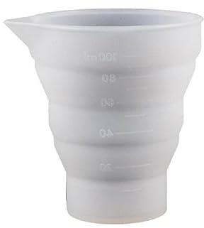 FUZYXIH Collapsible Silicone Measuring Tool Molds Dispensing Cup Clear Crystal Epoxy Resin Molds For DIY Epoxy Resin Projects Flexible Silicone Measuring Cup