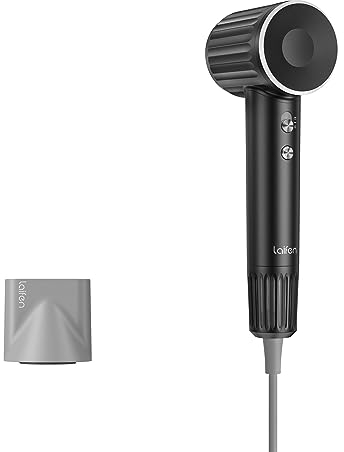 Laifen Haartrockner Retro-Serie 200 Million Negativ Ionen Föhn, Reisefön mit 110.000 U/min bürstenloser Motor für schnelles Trocknen, Hochgeschwindigkeit Fön geräuscharm mit Einzeldüse(Schwarz)