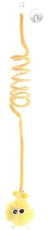 Smbcgdm Juguete de columpio para gatos, fuerte adsorción, para mascotas, gatos, gatitos, con ventosa, 1 juego, color amarillo duradero
