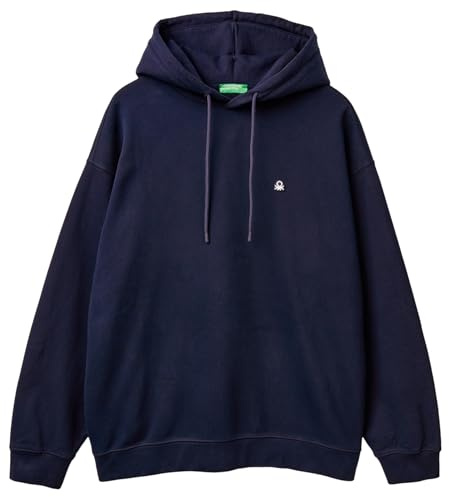 United Colors of Benetton Herren C/CAPP. M/L 342zu201k Kapuzenpullover, blau, Large