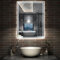 Acezanble 600 X 800 mm Backlit Illuminated Bathroom Mirror with Shaver Socket, 3 Colors Dimmable Wall Mounted Bathroom Vanity Mirror with LED Lights and Demister Pad, Energy-Saving LED Smart