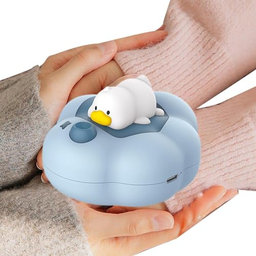 Yulokdwi Rechargeable Hand Warmer,2 in 1 Cute Animal Shape Silicone Heated Hand Warmers - Portable Heat Warmers with Lanyard, 2 Modes USB Hand Held Heater for Indoor, Outdoor, Camping, Studying