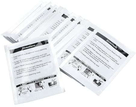 Bewinner 50 Stück Kreditkartenleser Reiniger, CR80 Dual Side POS Swipe Card Reader Reinigungskarten für MSR90 MSR605X MSR X6