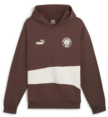 PUMA Herren FC St. Pauli ftblCULTURE+ Hoodie S Espresso Brown Sugared Almond Beige ?Fußball-Hoodie mit Rundhalsausschnitt Herren