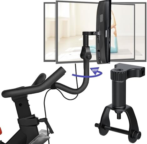 DHLDWQ 360° Pivot for Peloton Bikes Screen Accessories, Peloton Screen Swivel Mount, Peloton Swivel Screen Attachment, Easily Adjust and Rotate Movement Monitor Adjuster, Black